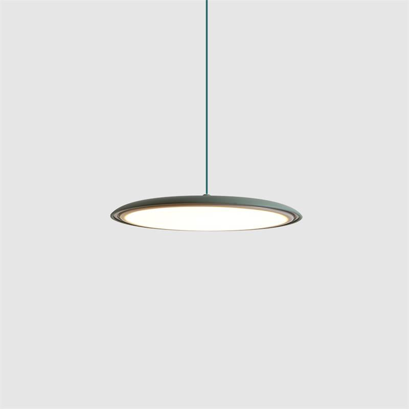 Modern minimalistisk LED-pendellampa i macaronfärger