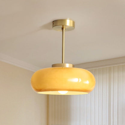 Art Deco samtida rund taklampa