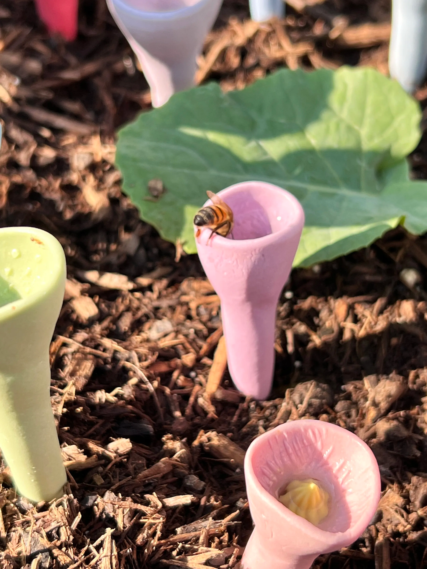 BeeCups porslinskoppar för bin i trädgården