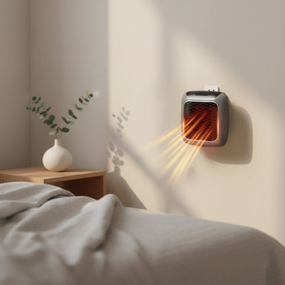 PortableHeater i skandinaviskt sovrum