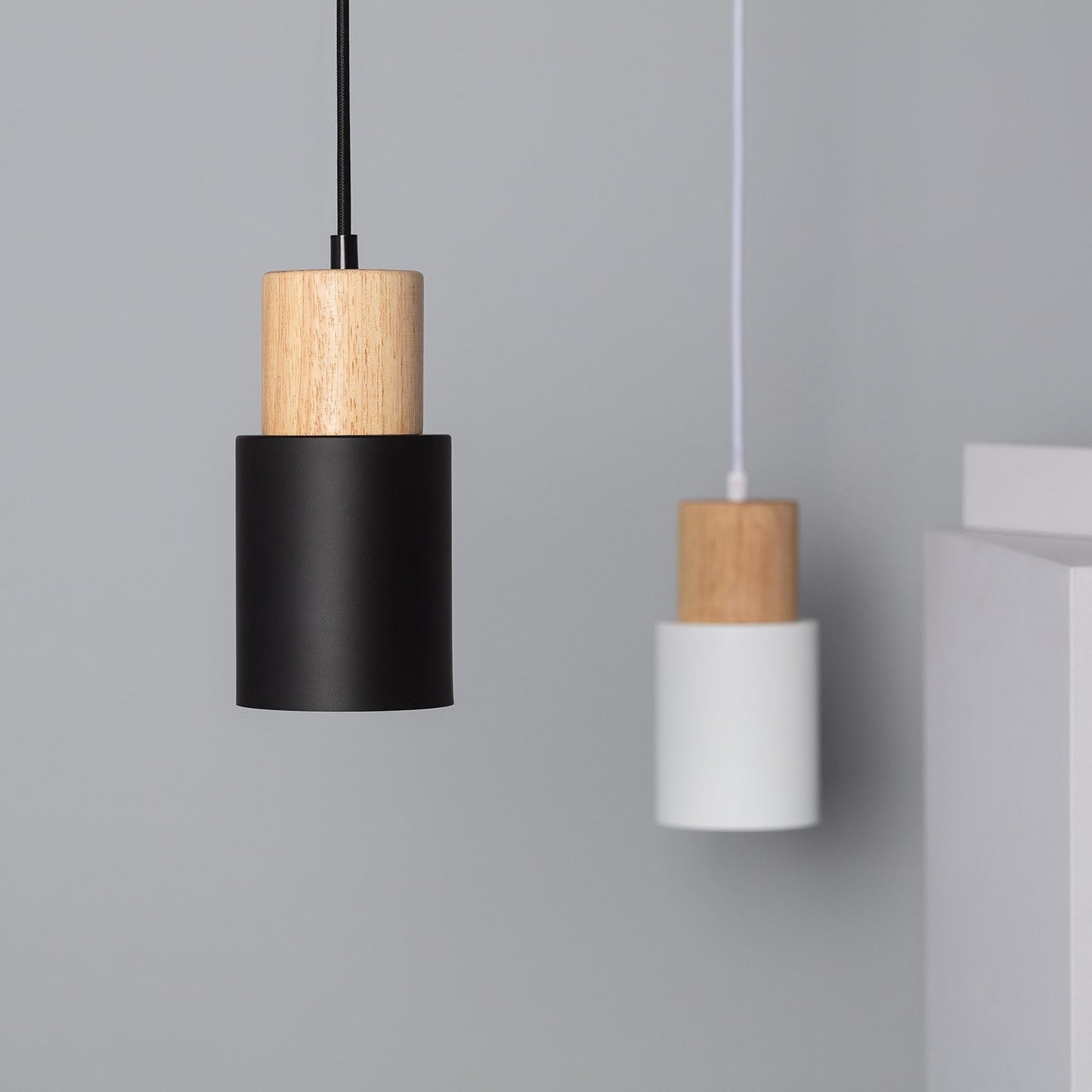 Minimalistisk cylinderformad LED-pendellampa