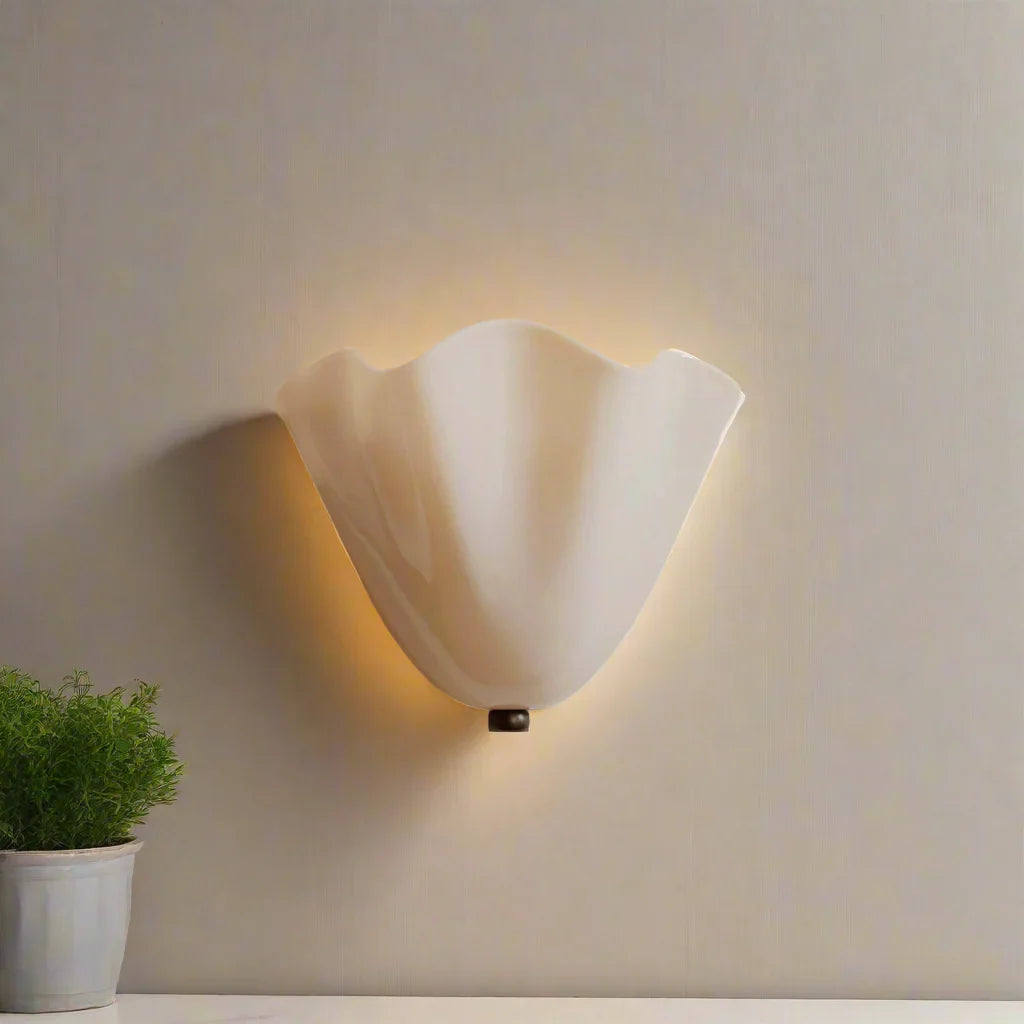 Art Deco Vintage Shell Inspirerad LED-vägglampa