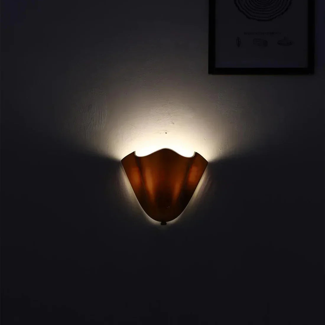 Art Deco Vintage Shell Inspirerad LED-vägglampa