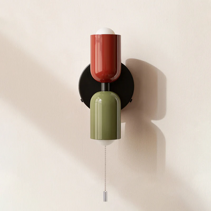 Modern nordisk vägglampa med dubbelt ljus