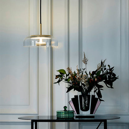 Modern skålformad skärmhängande lampa