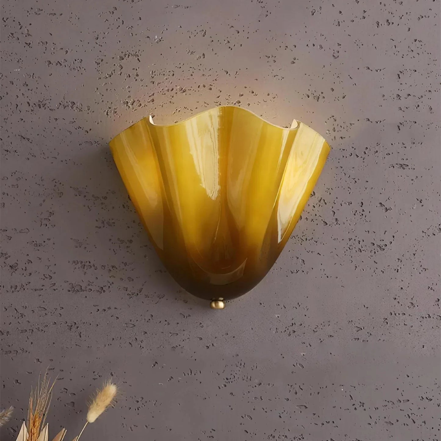 Art Deco Vintage Shell Inspirerad LED-vägglampa