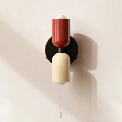 Modern nordisk vägglampa med dubbelt ljus