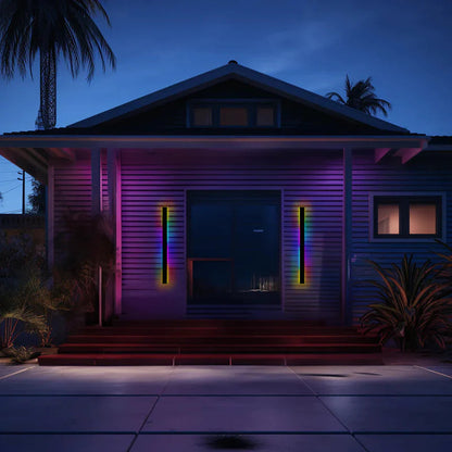 Linjär minimalistisk LED-vägglampa för utomhusbruk