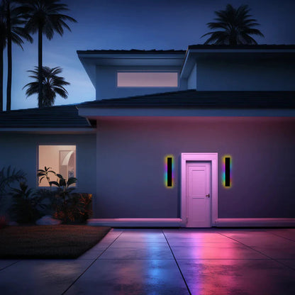 Linjär minimalistisk LED-vägglampa för utomhusbruk