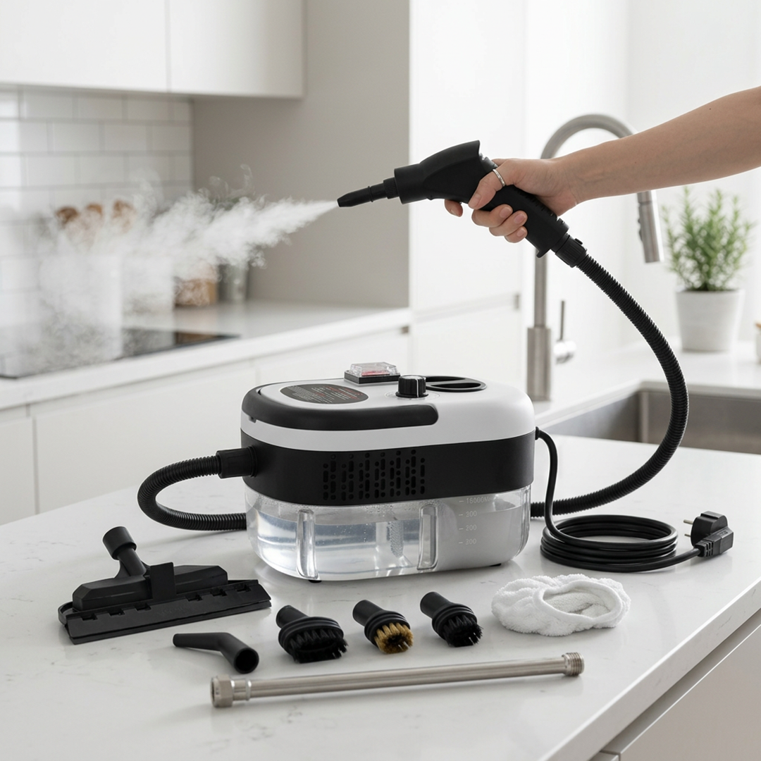 All-in-One Ångtvätt – Handhållen Ångrengörare med Munstycken