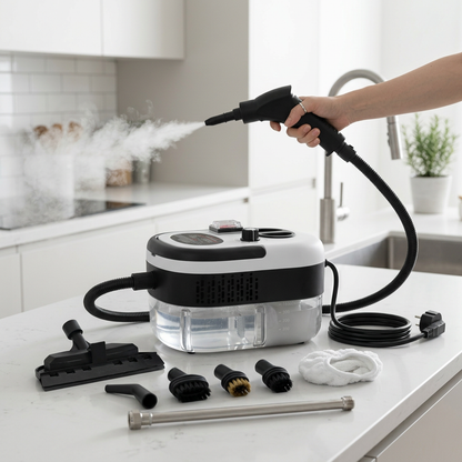 All-in-One Ångtvätt – Handhållen Ångrengörare med Munstycken