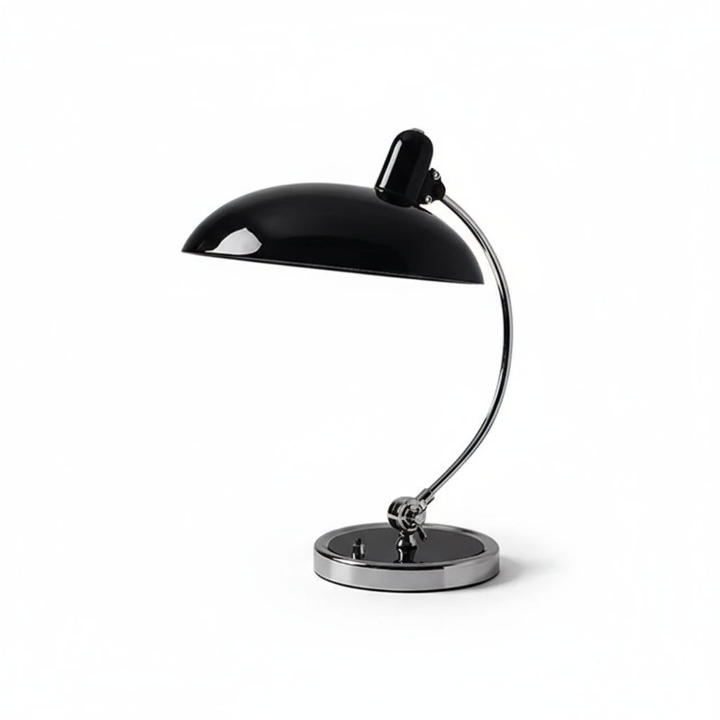 Skandinavisk minimalistisk skrivbordslampa med justerbar böjd arm