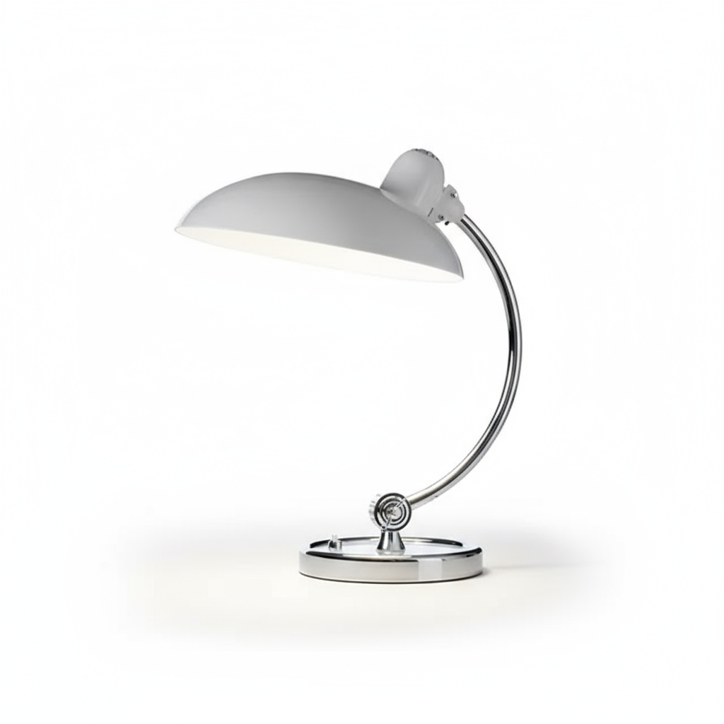 Skandinavisk minimalistisk skrivbordslampa med justerbar böjd arm