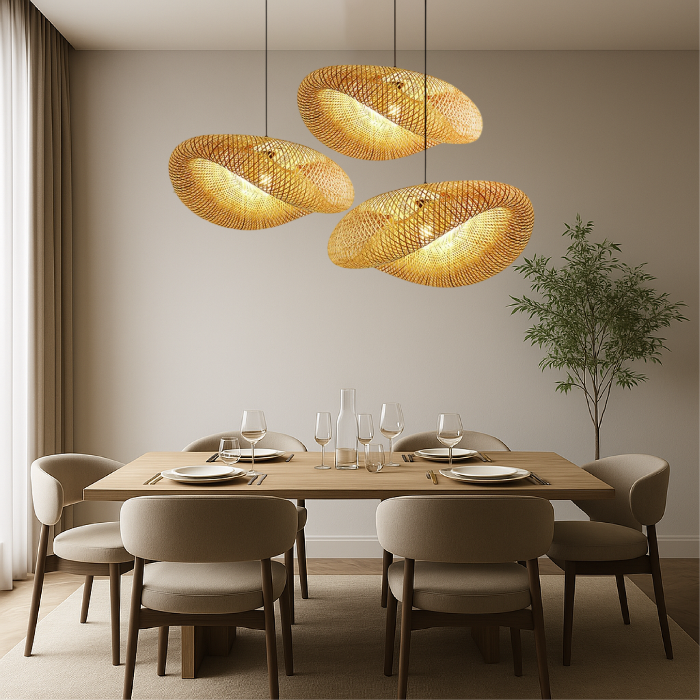 Japandi Snygg LED-pendellampa