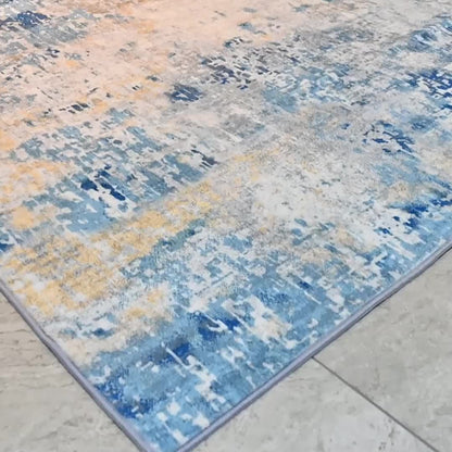 Marockansk och geometrisk mönstrad fyrkantig matta