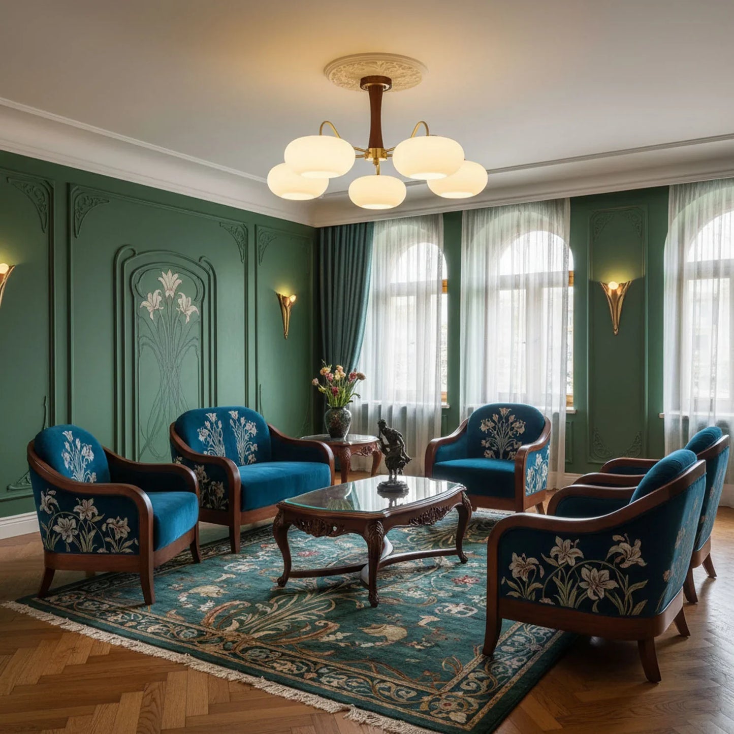 Modern vintage taklampa i form av persimon