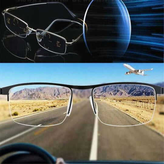 Blåljusblockerande multifokusläsglasögon