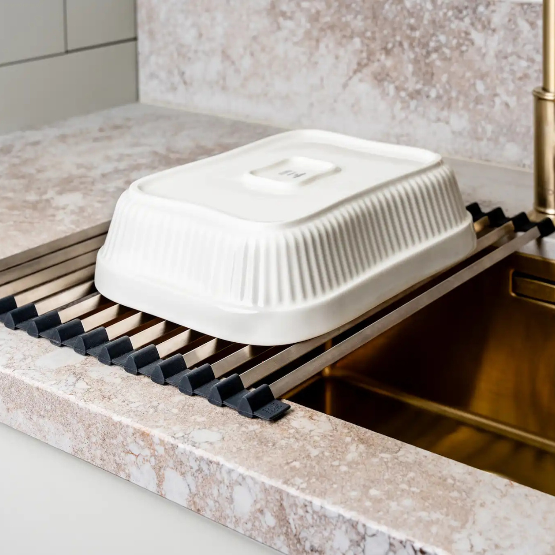 Hållbart diskställ – miljövänlig diskbänksorganisatör