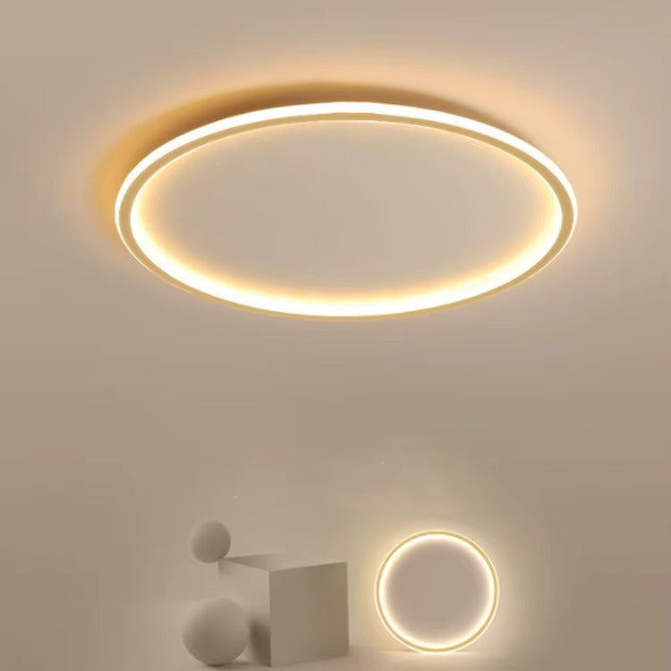 Minimalistisk rund LED-taklampa