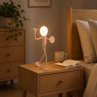 LED-figurlampa med Sugproppar – Lekfull Bordslampa