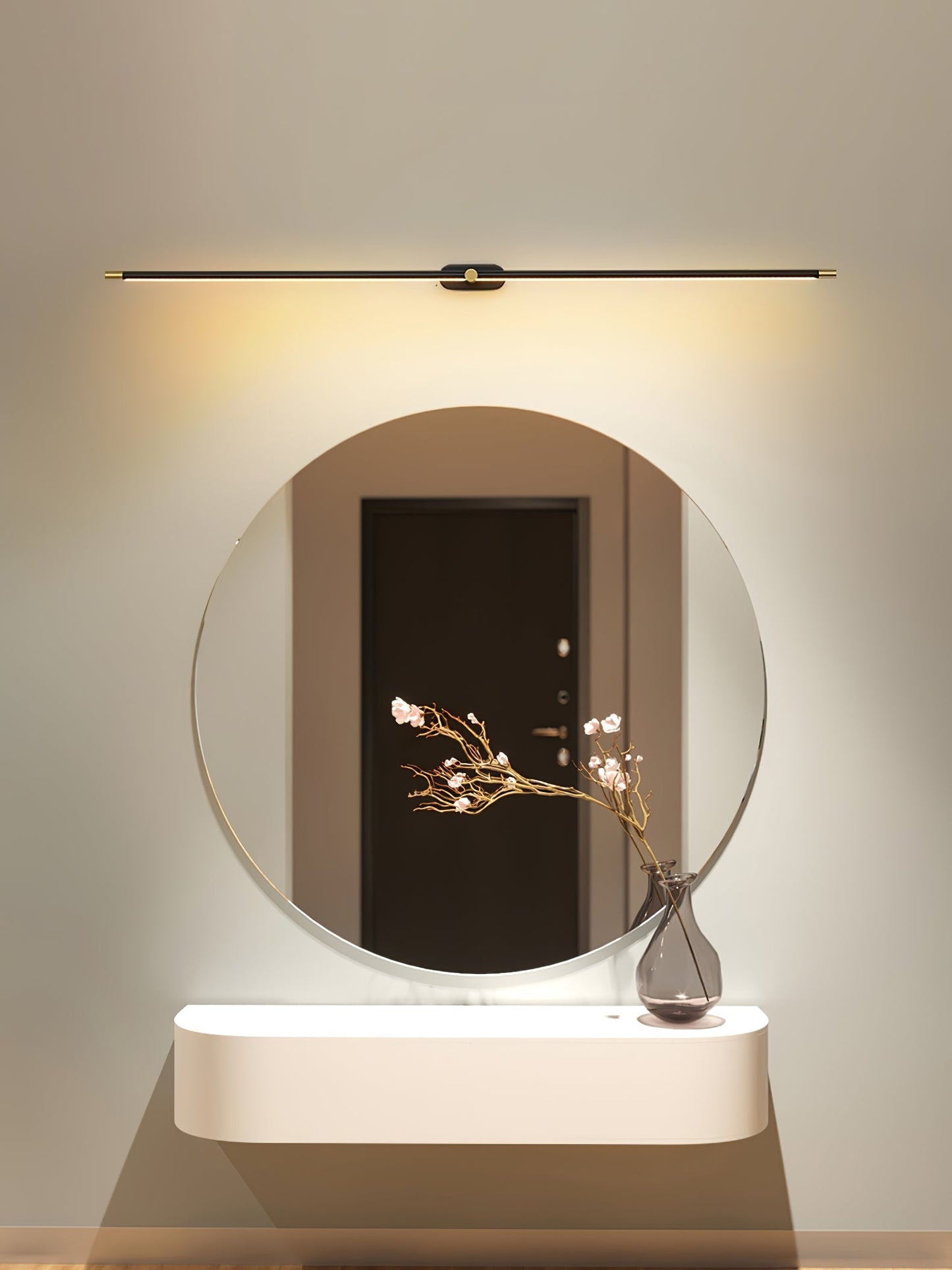 Minimalistisk trådlös LED-vägglampa i övergångsstil