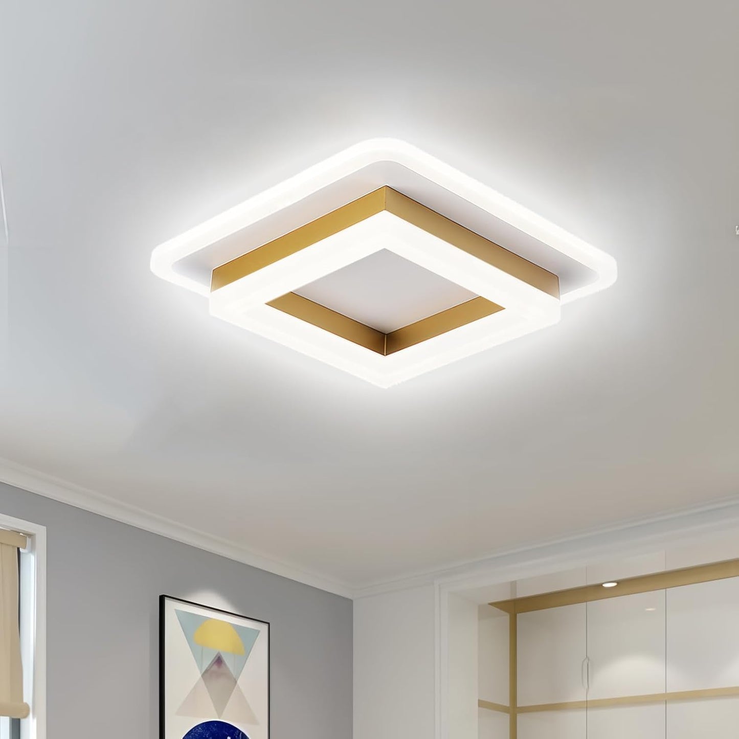 Modern fyrkantig LED-taklampa