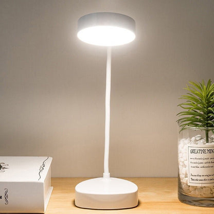 Minimalistisk bärbar skrivbordslampa med pekskärm och flexibel hals