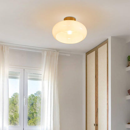 Rund taklampa från mitten av århundradet