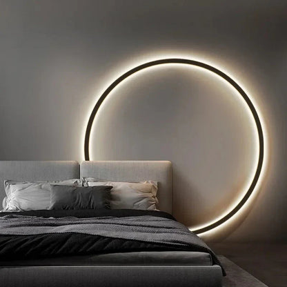 Minimalistisk LED-vägglampa med ring