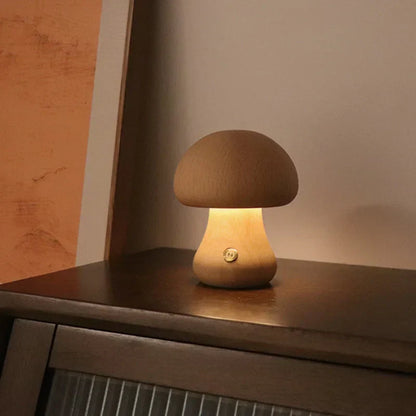 Minimalistisk bordslampa med svampmotiv