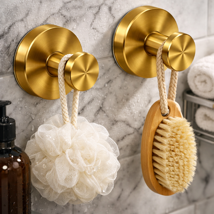 Duschkrokar – Vrid och lås utan borrning, 2-pack 