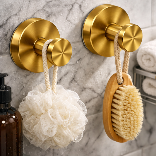 Duschkrokar – Vrid och lås utan borrning, 2-pack 