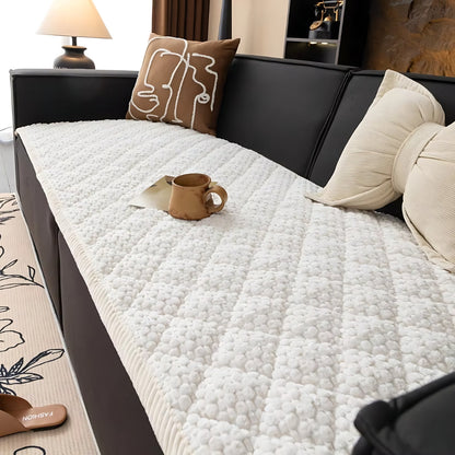 Stickat halkfritt sofföverdrag