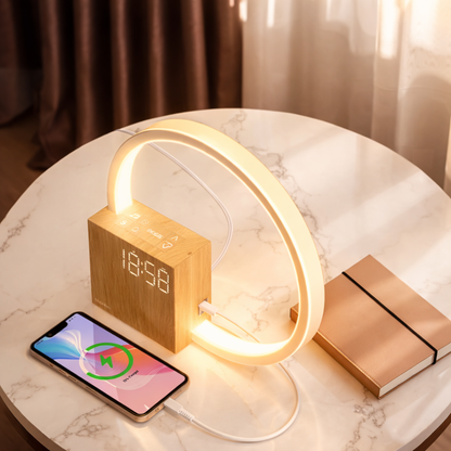 Soluppgångsväckarklocka med touchbordslampa
