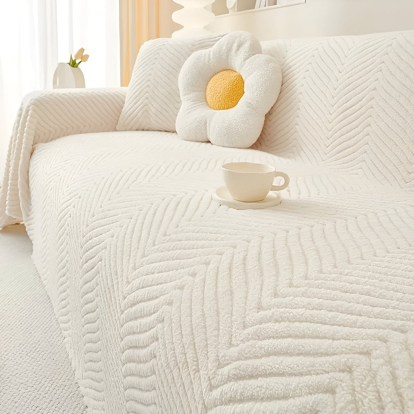 Texturerat halkfritt sofföverdrag