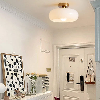 Rund taklampa från mitten av århundradet