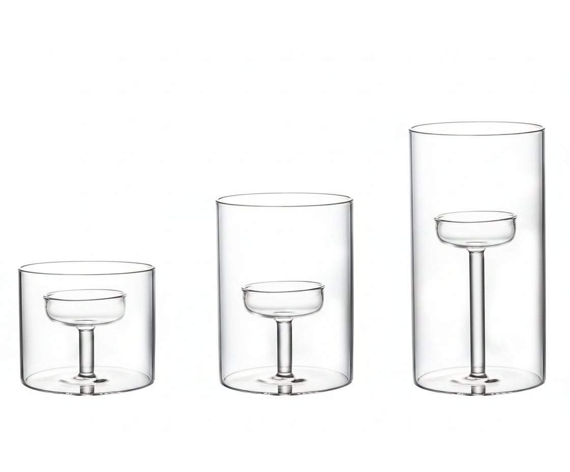 Orkan värmeljushållare i glas 3