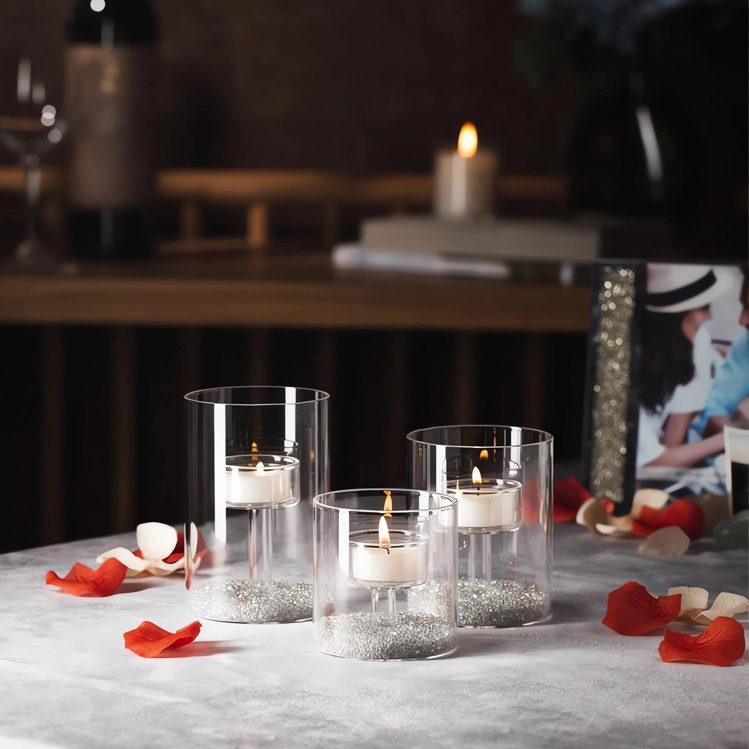 Orkan värmeljushållare i glas 6