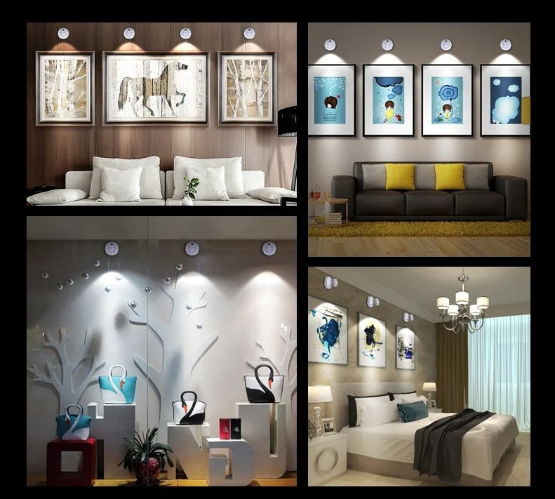 Uppladdningsbar roterande LED-spotlight med fjärrkontroll