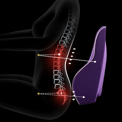 Konturerad ryggkudde för bilsäten, kontorsstolar och långa bilresor