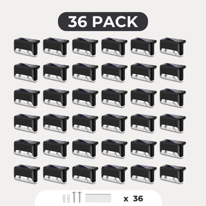 36-pack svarta solcellslampor LED utomhus