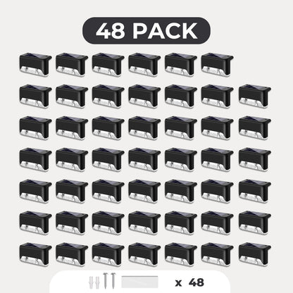 48-pack svarta solcellslampor stor förpackning