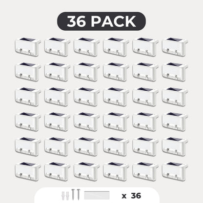 36-pack vita LED solcellslampor utomhus