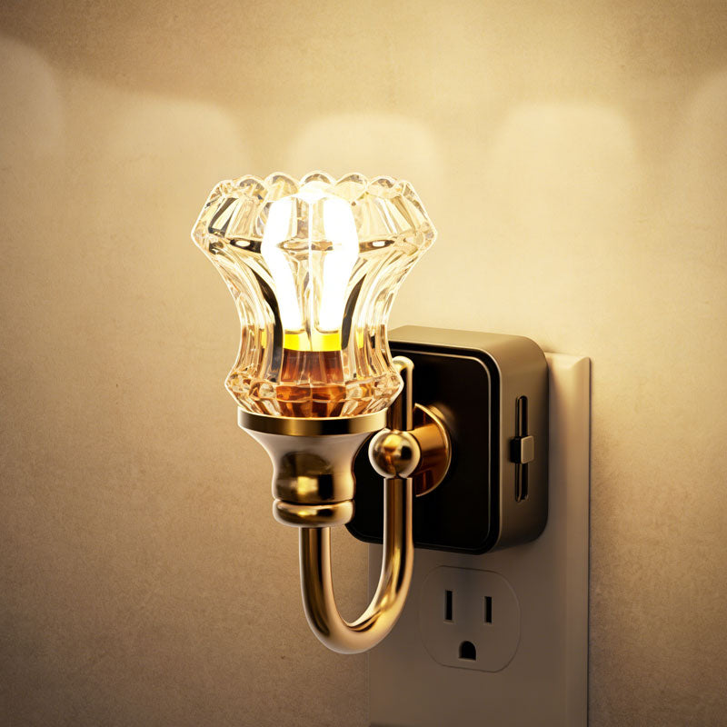 Vintage vägglampa plug-in nattlampa