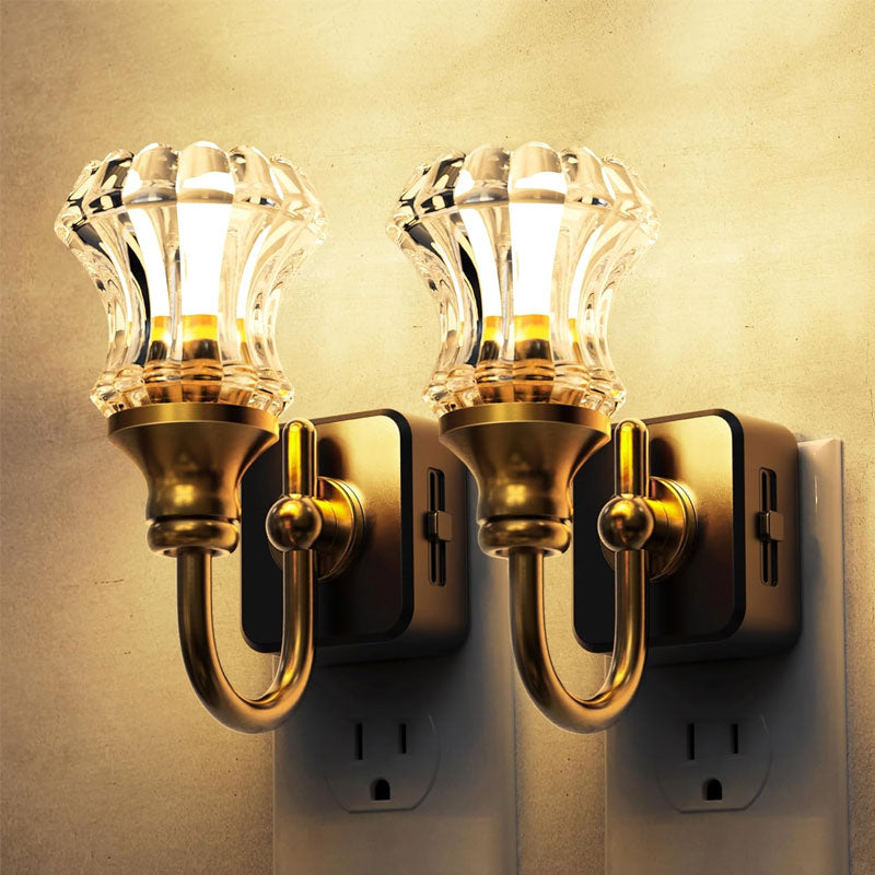 Vintage vägglampa plug-in nattlampa