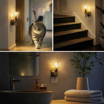 Vintage vägglampa plug-in nattlampa